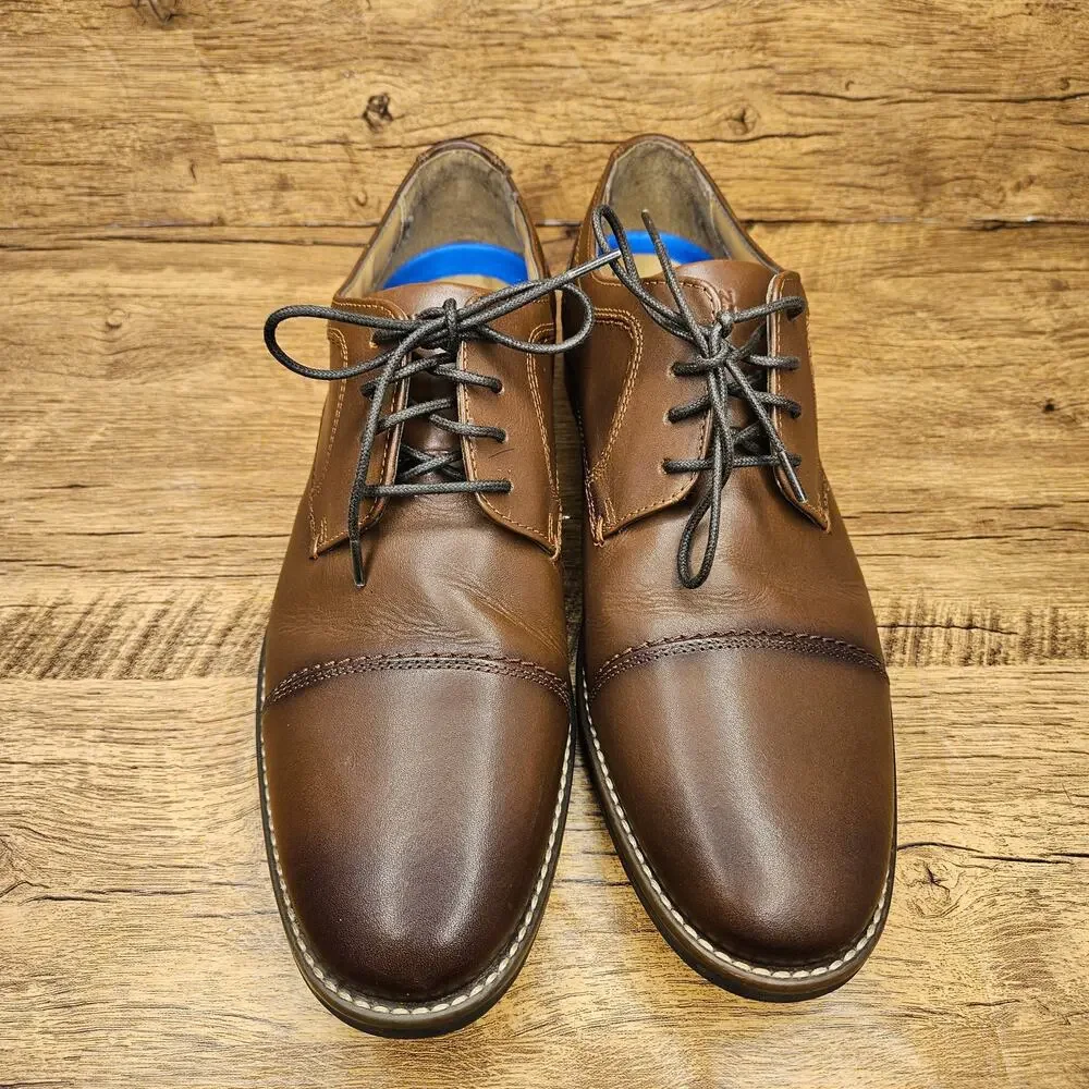 Nunn Bush Westfield Brown leather Oxford Dress shoes size 8.5 Wide